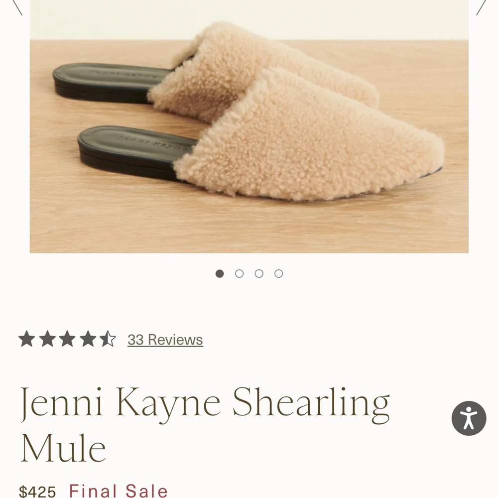 Jenni Kayne Shearling Mule in Natural
